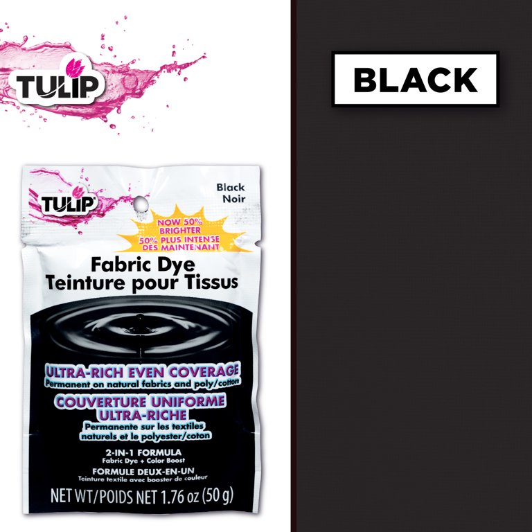 Tulip Permanent Fabric Dye, Black, 1.76 oz, Permanent and Non