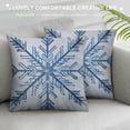 thumbnail image 3 of Nawypu  Decorative Throw Pillow Cover Blue Snow Natural Christmas Snowflake Crystal Ice Square Home Cushion Sofa Two Sides Pillow Case, 3 of 5