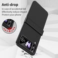 thumbnail image 3 of MonsDirect for 6.7 inch Samsung Galaxy Z Flip 4 5G 2022 Case, Hinge Protection Hard PC Back Shell Anti-Drop Slim Shockproof Full Coverage with Independent Lens Circle for Galaxy Z Flip 4, Black, 3 of 7