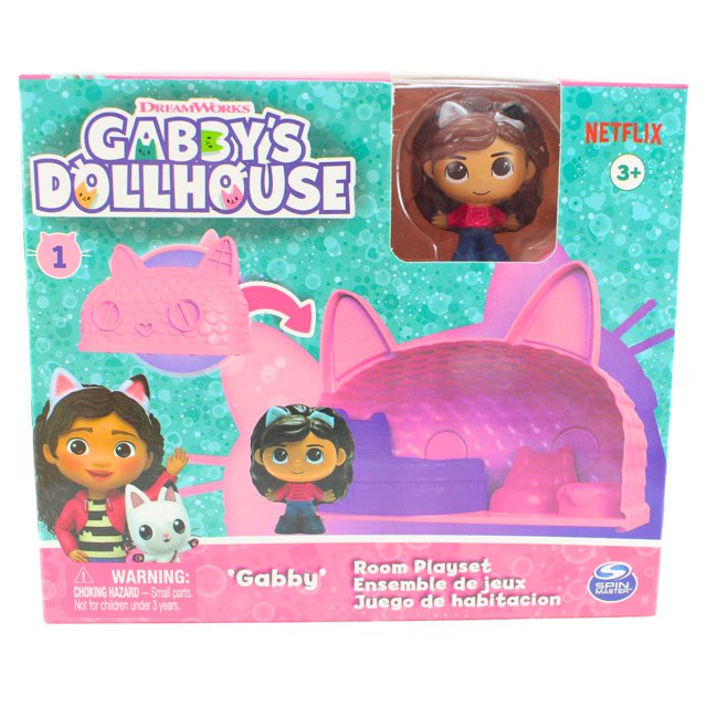 La figura y el set de juego incluyen Gabby's Dollhouse Gabby Room