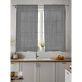 thumbnail image 4 of Dark Grey Linen Sheer Curtains 72 Inch Long 2 Panels, Farmhouse Pure Color Country Farm Light Filtering Rod Pocket Semi Sheer Curtains, Sheer Voile Drapes for Living Room Bedroom, 52"x72", 4 of 5