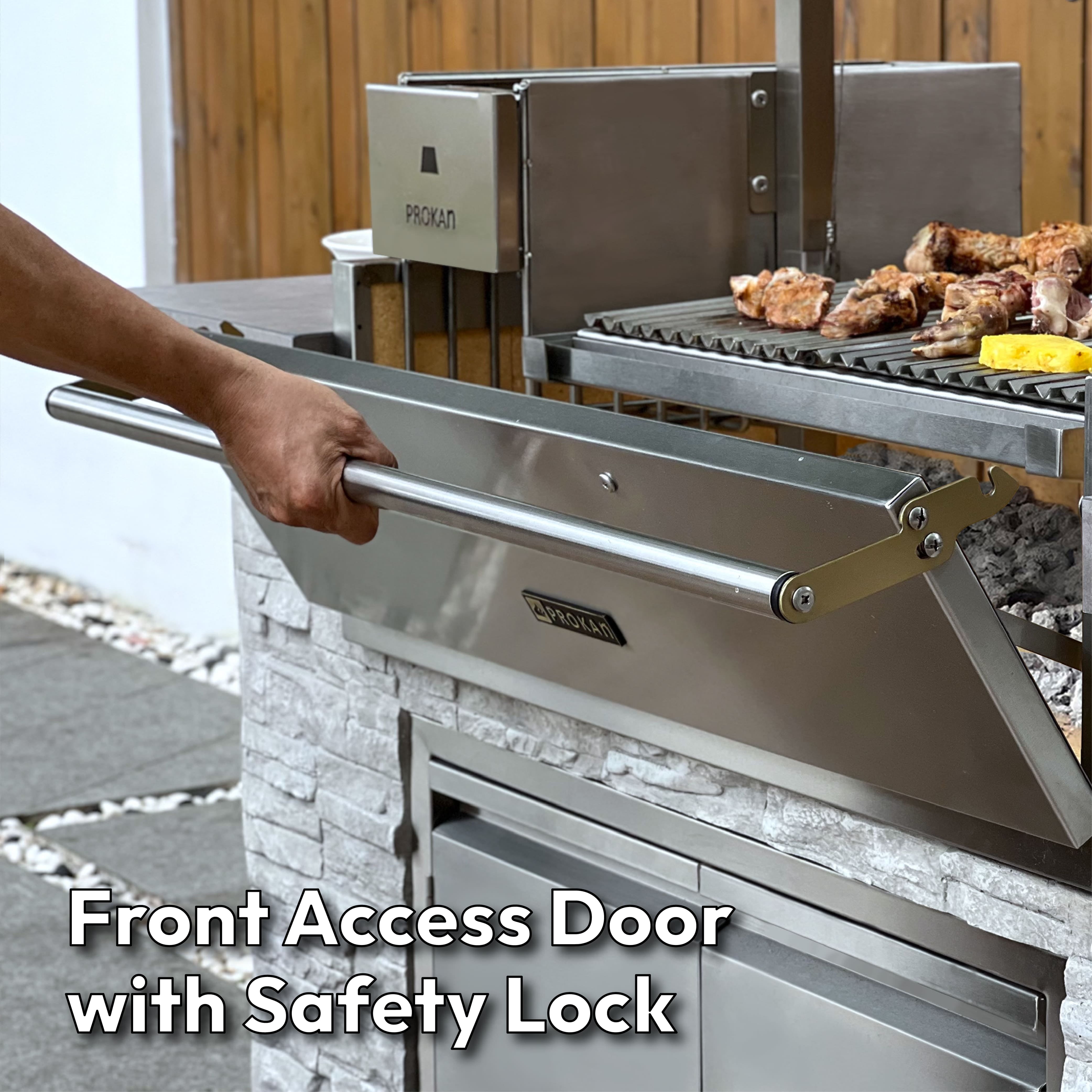 36" Infinity SS304 Built-in Argentine Charcoal and wood BBQ Grill