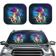 thumbnail image 2 of Balery 2 Piece Magic Mushrooms ,Fireflies Car Windshield Sun Shade|Foldable Front Windshield Shade for Car Front Window for Most Sedans SUV Truck-Small, 2 of 7