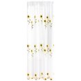 thumbnail image 1 of Sheer Curtain Sunflower Patterned Semi-Sheer Rod Pocket Curtain for Living Room Bedroom, 1 of 7