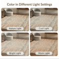 thumbnail image 7 of ODIKA Entryway Boho Distressed Farmhouse Stripe Mosaic Detail Border Non-Slip Flatwoven for Living Room, Under Sectional, Family, 7 of 7