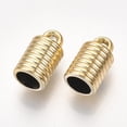 thumbnail image 2 of Plastic Cord Ends End Caps Column Golden 14x8mm Hole: 1.6mm Inner Diameter: 6mm, 2 of 3