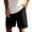 Black, variant on Mens Active Gym Shorts 4 Way Stretch Nylon Spandex Elastic Waist Drawstring Relaxed Fit Side Pockets Black,Size XL