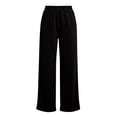 thumbnail image 6 of ZHYou No Boundarie Womens Wide Leg Sweatpants Baggy Fit Elastic High Waist Side Slit Casual Pull On Trousers with Pockets,Black,Size M, 6 of 6