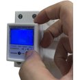 thumbnail image 3 of 5(80)a Medidor de electricidad digital Lcd - Medidor de energía CA - Riel - Kwh - 1 Fase - 2 pines - 2p Din - Ac230v. Afortunado Sencillez, 3 of 5