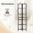 thumbnail image 3 of Gymax 2 PCS 5-tier Corner Display Rack Corner Ladder Bookshelf w/ Sturdy Metal Frame Brown & Black, 3 of 10