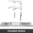 thumbnail image 3 of KFFKFF Food Service Shelf, 48L x 12W Inch, Foldable, Stainless Steel, Ideal for Concession Trailer Serving Window, 3 of 9