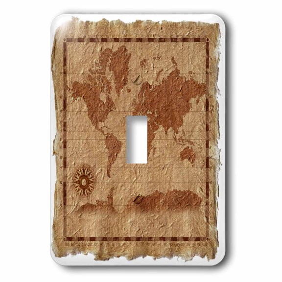 3dRose, Old Map on Paper, single toggle switch
