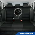 thumbnail image 3 of Skechers Leather Mesh Full Set Car Seat Cover – Premium Comfort with Breathable Mesh Panels, Durable Leather Construction, Universal Fit for Cars, Trucks, and SUVs - Black, 3 of 9