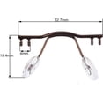 thumbnail image 2 of HUGFEGWE 10pcs Eyewear Bridge Replacement for Rimless Frame, Gold Silver Black Stainless Steel Eyewear Nose Bridges with Nose Pad. (Color : 2) CJB91-117490, 2 of 7