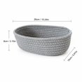 thumbnail image 5 of Small Storage Bin, Bathroom Organizer, Closet Organizer, Storage Basket, 10X6X3 Inch 1Pc Light Grey Cotton Rope Woven Basket, Portable Low Profile Organizer for Under Desk,, 5 of 9