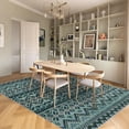 thumbnail image 4 of FairOnly Machine Washable 8'x10'Blue Green Boho Print Area Rug Non Slip Stain Resistant Foldable Carpet for Living Room Kitchen, 4 of 7