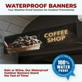 thumbnail image 5 of Coffee Shop Large Banners and Signs for Outdoor by DreamController-Polyester Banner with 4 Holes for Easy Hang Indoor & Outdoor| 4x1 Feet HD Banner to Promote Food & Beverages | Made in USA, 5 of 6
