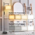 thumbnail image 4 of Floor Lamp for Living Room, 66" Dimmable 3 Color Temperatures LED Arched Floor Lamp with Remote, Standing Lamp Tall Industrial Floor Lamp Reading for Bedroom, Office-Black, 4 of 13