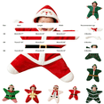 thumbnail image 3 of GiLiling Baby Santa Claus Starfish Hooded Onesie for Boys Girls, Fleece Jumpsuit, Infant Outfit Newborn Holiday Photo Prop Sleep Sack, 3 of 5
