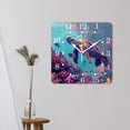 thumbnail image 3 of 14 Inch Wall Clock Battery Operated Square Clock for Office, Kitchen, Outdoor, Living Room,Vivid Color Ocean Sea Turtle Wild Pretty, 3 of 4