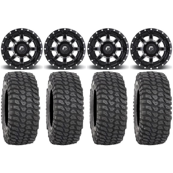 Fuel Maverick Black 14" Wheels 28" XCR350 Tires Polaris RZR XP 1000 / PRO XP / Ranger XP 900/1000