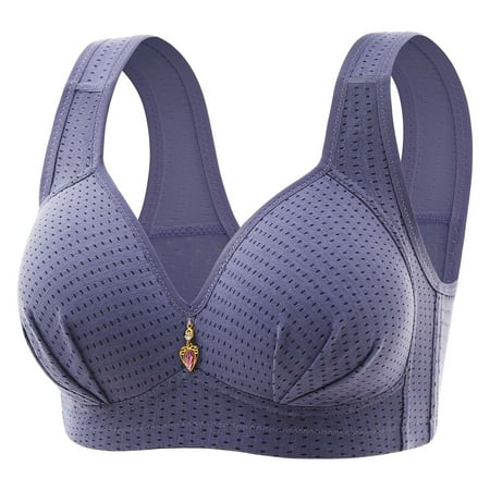 JGTDBPO Wireless Bras For Women Plus Size No Underwire Bra Seamless Push Up Bra Underwear Embroidered Glossy Comfortable Lift Bralettes With Support Minimizer Extra-Elastic Bra Everyday Bra