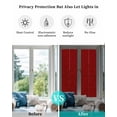 thumbnail image 4 of Window Privacy Film Red Floral Stained Glass Window Film Decorative Sun Block Window Cover Country Farmhouse Abstract Flowers Pattern Window Clings Static Adhesive Sticker for Bathroom 29.5"x118", 4 of 7