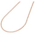 thumbnail image 4 of 10K Rose Gold 2.5MM Moon Cut Italian Beaded Ball Chain Necklace 24 Inches, 4 of 5