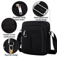 thumbnail image 3 of Vaupan Messenger Bag for Men, Multilayer Composite Fabric Small Crossbody Bag Water Resistant Sling Shoulder Bag for Travel School Work Business (Black), 3 of 7