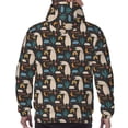 thumbnail image 7 of Uemuo Cute Alpaca Pattern Men's Hoodie - Casual Pullover Hoodie with Kangaroo Pocket, Stylish Hooded Sweatshirt for Everyday Wear-Small, 7 of 7
