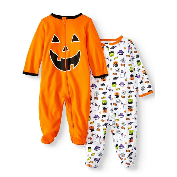 HALLOWEEN Halloween Baby Boy & Girl, Unisex Sleep 'N Play Pajamas, 2