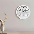 thumbnail image 1 of Aodebiao Temperature and Humidity Meter Clock - Digital Display Alarm Clock with Indoor Air Quality Monitor for Home, Kitchen & Bedroom - Silent Wall-Mounted Design (1-PC), 1 of 5