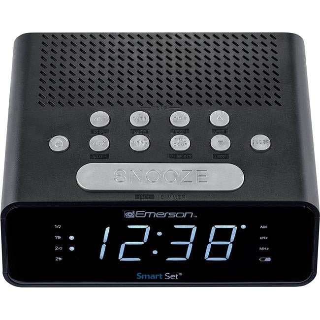 Emerson Radio ER100101 9 in. Smart Set Alarm Clock in LED Display in