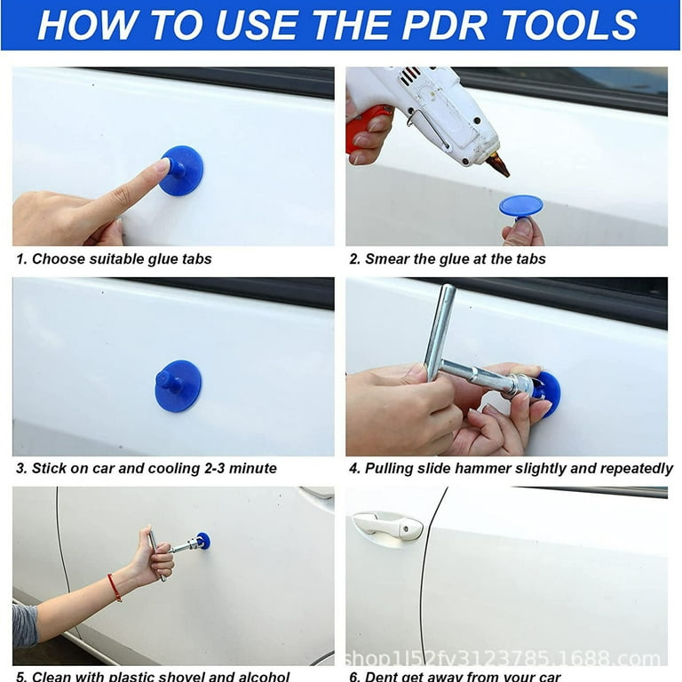 Dent Removal Puller Tabs - 10-Pieces No Paint Dent Repair Pulling Tabs