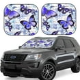 thumbnail image 2 of Uemuo Butterflies Printed 2 PCS Car Windshield Sun Shade, Auto Sun Heat and UV Rays Blocker, Foldable Automotive Front Window Sunshade Protector, 2 of 7