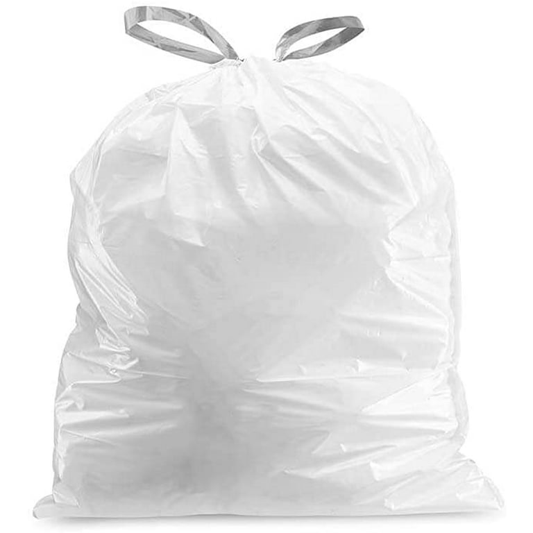 Plasticplace Drawstring Trash Bags, 3-6 Gallon, 200 Count, White 