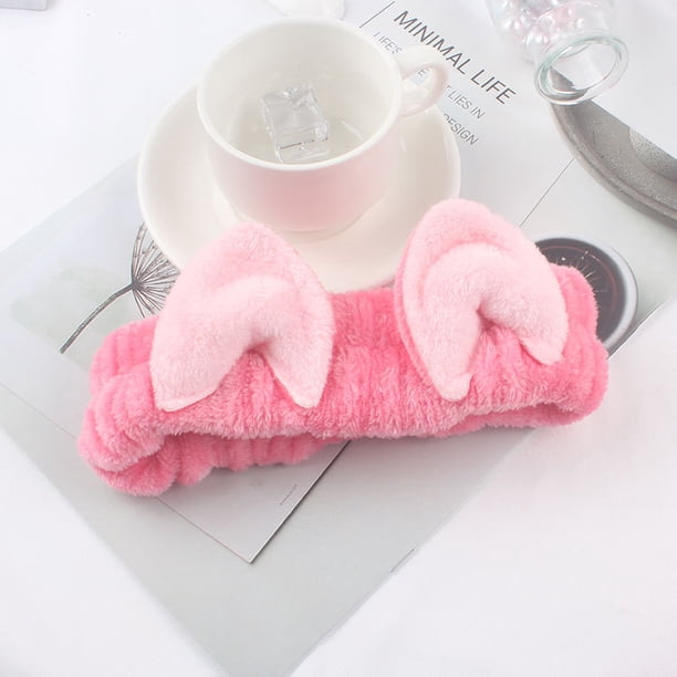 Bonita diadema con orejas de gato tridimensionales, accesorio para el baño, diadema para maquillaje facial