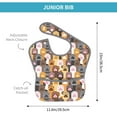 thumbnail image 4 of Zufioo Cat Paw (2) Print Toddler Adjustable Waterproof Bib, 11.6x15 Inch Feeding Bib Suitable for 6-24 Month Babies, 4 of 8