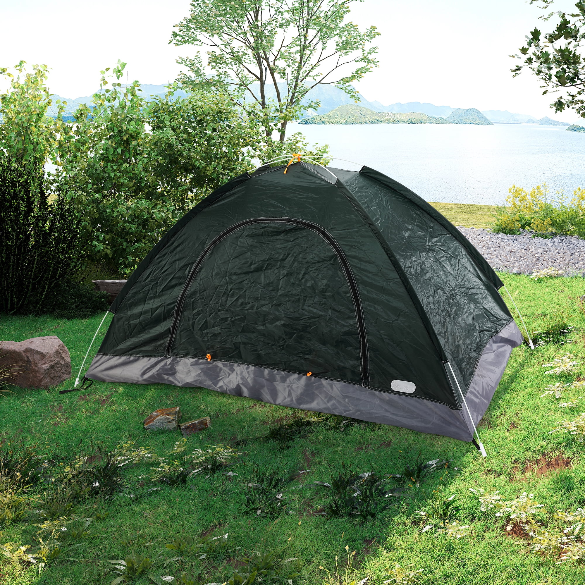 Powaw 4-Person Camping Tent with Weatherproof Design - Easy Setup Outdoor Tent for Hiking, Camping & Backpacking