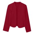thumbnail image 6 of BEFOKA Blouses Jackets for Women Open Front Blazer Jackets 2025 Solid Color Blazers Long Sleeve Tops for Women Casual Outfits Office Work Suit Slim Fits for S-2X, 6 of 9