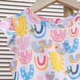 thumbnail image 4 of BOBOGOJP Toddler Baby Girl Boho Dress Ruffle Sleeveless Kids Cute Dress Summer Beach Floral Sundress for 1-6T Dark Purple,Size 2-3 Years, 4 of 9