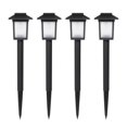 thumbnail image 1 of 4 luces solares para jardín, impermeables, LED, para exteriores, color negro, 1 of 6