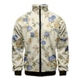 thumbnail image 3 of Chaqueta con estampado de flores antiguas en 3D para hombre, chaqueta de invierno para mujer, chaquetas con gráficos de flores de Harajuku, moda para niños, top vintage genial, 3 of 5