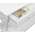 thumbnail image 5 of Convenience Concepts Diamond 1 Drawer Console Table with Shelves, White, 5 of 7