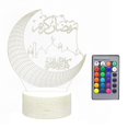 thumbnail image 1 of Moon Stars Control remoto Led Light Eid Mubarak Ramadan Decor Afortunado Sencillez, 1 of 1