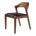 thumbnail image 6 of Boraam Rasmus Faux Leather and Wood Dining Room Side Chair, Chestnut Wire-Brush Finish, 6 of 6