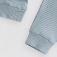 thumbnail image 7 of CAUYDY Infant Clothes Boy Newborn Boys Photoshoot Outfits Fall Winter 3PCS Romper + Pants + Warm Hat Set for Baby 0 3 6 9 12 18 Months (Sizes 0-3 Months,Sky Blue), 7 of 7