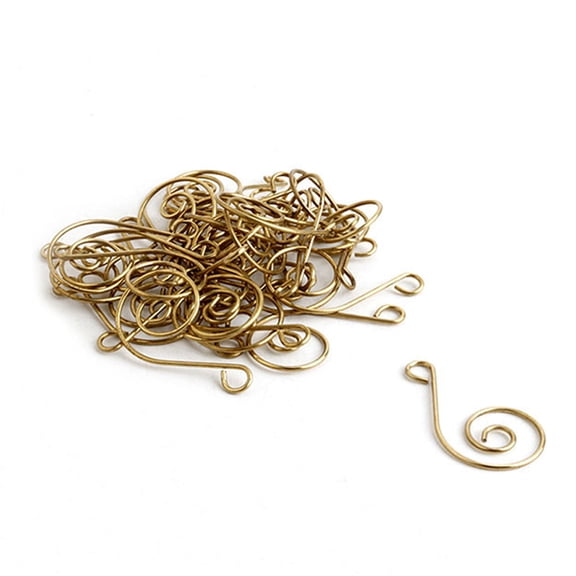 AURARMLET 50 Pcs Metal Ornament Hangers Steel Multifunctional Hooks for Kids Holiday Decorations and Crafts