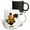 Multicolor, variant on 3drose, Funny Funky Rooster Drinking Cup of Coffee Pop Art, 11oz Magic Transforming Mug