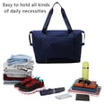 thumbnail image 5 of Lindo bolso de viaje para mujer, bolso de lona para gimnasio con bolso de mano, bolso de noche con bolsillo mojado, azul marino, 5 of 5
